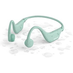 Philips TAK4607GR/00 Wireless Open-Ear Headphones for Children, IPX5 Water Protection and Up to 5 Hours Playback Time, Child Lock, Adjustable Headband, Crystal Clear Calls, Green