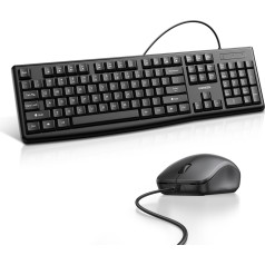 SET Keyboard 104 и проводная USB-мышь, черный