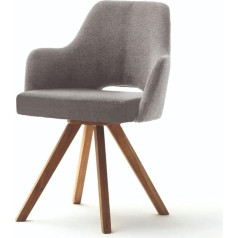 Trendstore Mixie Shell Chair Стул для столовой Дикий дуб Текстиль Ткань Capulet Светло-серый