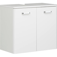 Pelipal Quickset 359 Vanity Unit in White High Gloss 60 cm Wide Sink Cabinet without Sink with 2 Doors