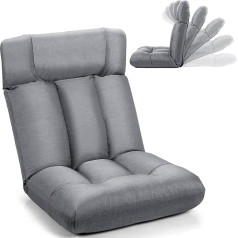 Lifezeal Напольное кресло, напольный диван с мягкой обивкой, напольное кресло с регулируемой спинкой и подголовником, кресло для медитации, чт