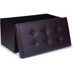 Wonenice Скамья для хранения из искусственной кожи с обивкой 76 см x 38 см x 38 см
