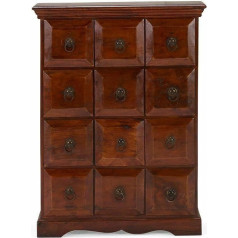 Dbhfgjmn Прихожая Консольный столик Диван Тумба с 12 ящиками Комод для прихожей Тумба из массива дерева Acacia Brown