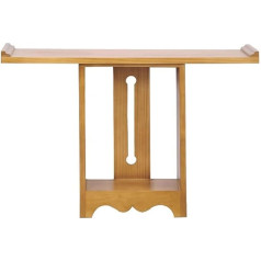 Kphymod Консольный стол 2-ярусный консольный стол из массива дерева с открытыми отделениями для хранения, консольный журнальный столик/прихож