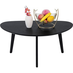 Phoenancee Низкий овальный кофейный столик Mid Century Современный средний кофейный столик для гостиной на ножках из массива дуба 85 см (натуральное 