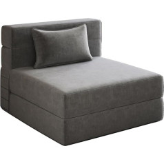 Luoxiao Спальный диван-кровать Memory Foam Futon Sofa Bed Convertible Chair Bed Sleeper Couch Bed Floor Sofa Modern Linen Fabric Removable Cover for Living Room / Apartment / Loft