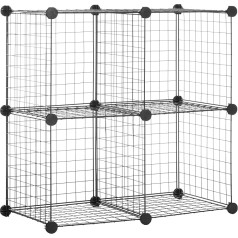 Amazon Basics AmazonBasics - 4 куба с полками, проволочная полка, черный