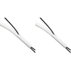 D-Line CTT1.1/25W White Cable Sleeve, гибкая кабельная трубка для организации кабеля, внешний диаметр 25 мм, длина 1,1 м, белый (упаковка из 2 штук)