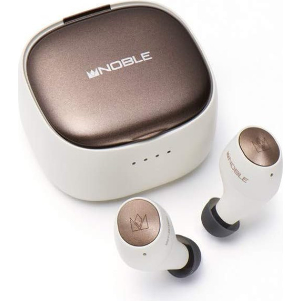 Noble Audio Falcon 2 True Wireless Earphones - 10+30 часов работы, True Wireless Mirroring, Bluetooth 5.2, беспроводная зарядка, IPX7 Waterproof (White)