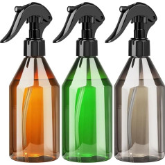 3 x Wassersprühflasche, 300 мл, kontinuierlicher feiner Nebel, leere Sprühflasche, Sprühflasche, feiner Nebel, Sprüher für lockiges Haar, Pflanzen, Reinigung, Barbier, Gesicht