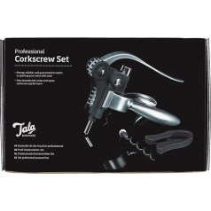 Tala Barware Professional Corkscrew Set - простой в использовании, прочный, надежный штопор для вина - барная посуда - сталь, черный