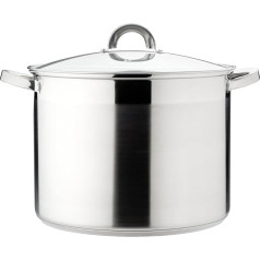 Melianda Ma 19000 Stainless Steel Induction Stock Pot 15 L (Кастрюля со стеклянной крышкой, соусник, 30 x 23 см пароотвод)