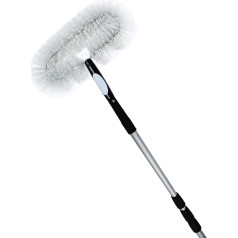 Телескопический шест 6 м с щеткой для пыли Овальный алюминиевый шест выдвигается и включает в себя насадку для удаления пыли и паутины