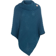 KNIT FACTORY - Вязаное пончо Nicky - Женское вязаное пончо с воротником - С шерстью - Высокое качество