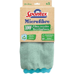 Микрофибровые салфетки Spontex из переработанного волокна, 60 штук, 100% переработанное волокно из более чем 22 переработанных ПЭТ-бутылок, идеал