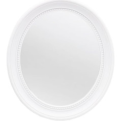 OIGUMR Зеркало для ванной комнаты Настенное зеркало Овальное зеркало (белое, 20 x 16,5)