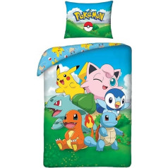 Постельное белье Halantex Pokemon POK-419BL, 2 предмета, 140 x 200 см + 70 x 90 см, 100% хлопок