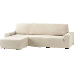 Eysa Cora Bi-Elastic Sofa Throw, Chaise Longue, короткий рукав, слева, вид спереди, цвет 00-Ecru, полиэстер-хлопок, 39 x 35 x 19 см.