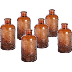 Стеклянные вазы, набор из 6 маленьких прозрачных ваз с бутонами, мини-бутылки для винтажных украшений, современный цветочный центр для цвет