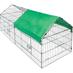 Maxxpet Кроличий домик - кроличья клетка для кроликов - металлический корпус с защитой от солнца - 180 x 75 см