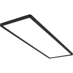 BRILONER Leuchten 7402-415 Потолочная светодиодная панель с ультраплоским эффектом подсветки, нейтральный белый свет, 3 000 люмен, черный 580 x 200 x 30 мм (Д x 