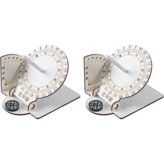 iplusmile 2 Pcs Sundial Sundial Научные Модели Sundial Настольные Украшения DIY Sundial Солярий Модель Научные Sundial Модель Домашний Декор Sundial Модель