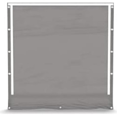 DAS COMPANY Side Wall PVC 2 x 2 m 4 Pieces Full Wall Fireproof 620g/m² Grey - Gazebo - Tarpaulin Waterproof - Tent Garage - Folding Gazebo - Garden Gazebo - Storage Tent - Garden Tent - Gazebo -