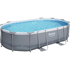 Bestway Power Steel Replacement Frame Pool без аксессуаров 488 x 305 x 107 см Овальный серый