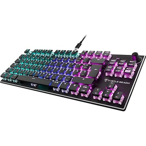 Turtle Beach Vulcan TKL - механический ПК-гейминг-тастатур Titan Switch с AIMO RGB-Beleuchtung и элоксированной алюминиевой панелью