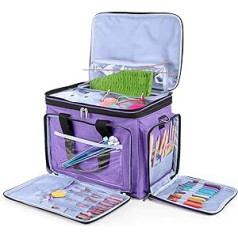 Luxja Knitting Bag Storage, Yarn Bag for Wool and Knitting Accessories