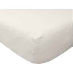 Homescapes Пара 100% фланелевых простыней Cremeweißes Fitted Sheet - 180 Thread count, кремово-белый, 140 x 190 см