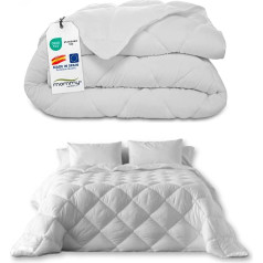 MOMMY CONFORT - Пододеяльник для кроватей 180/160 см Размер кровати 240 x 220 см 300 GSM Дышащий ультрамягкий моющийся термозащитный от клещей белый Сделан