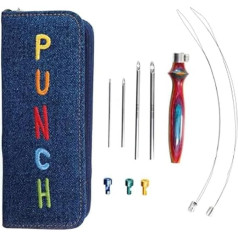 KnitPro - Набор для вышивания KnitPro с гладкой отделкой из дерева и блестящими металлическими иглами для прокола - 1 комплект