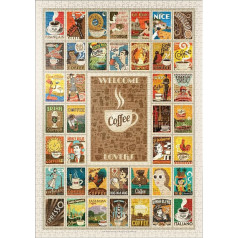 MyPuzzle Coffee Collection, Vintage Poster - Premium 1000 Piece Puzzle - MyPuzzle Special Collection by Anderson Design Group