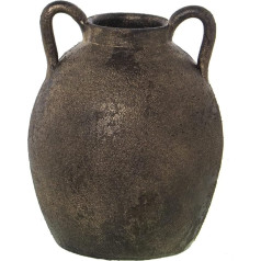 Настольная керамическая ваза DRW Antique Gold с ручками 30 x 22 x 22 см