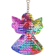 Симпатичные брелок красочные Sequin Ангел Кулон Кольцо Ключ Держатель Брелок Сумка Висит Украшение Брелки Практические и полезные Удобные и 