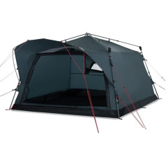 qeedo Quick Villa Family Tent (для 4 или 5 человек) с системой быстрой сборки Quick-Up - водонепроницаемая кемпинговая палатка, очень большая, высокая и просто