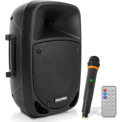 Pyle PA Music Box, Party Box, портативная караоке-машина с микрофоном, колонка для вечеринок с Bluetooth, звуковая система с 8-дюймовым сабвуфером, комплект P