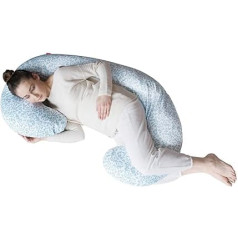 Подушка для кормления и позиционирования Motherhood Sleepy-C с ветвями, светло-голубая Эргономичная с Oeko-Tex Standard 100