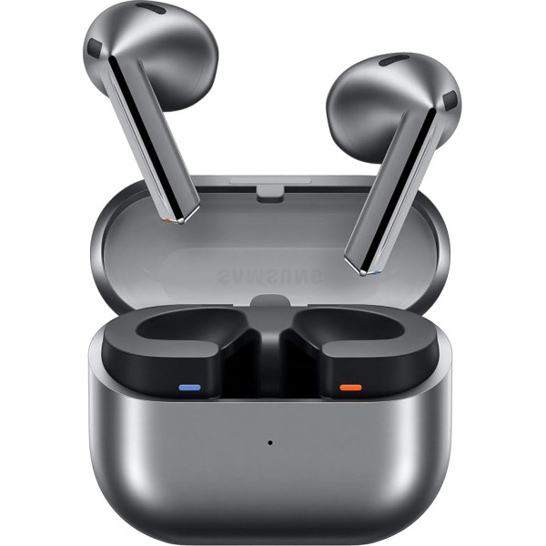 Беспроводные Bluetooth-наушники Samsung Galaxy Buds3, активное шумоподавление (ANC), адаптивное шумоподавление, наушники-вкладыши с 360 аудио, серебристые, 