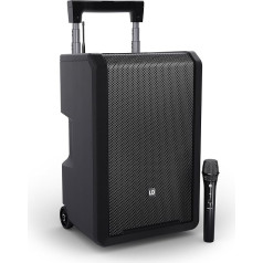 ANNY10HHD Мобильный Bluetooth громкоговоритель PA с аккумулятором, микшером и 1x беспроводным микрофоном 584-608 МГц