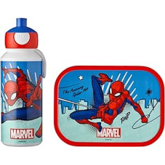 Mepal Campus Spiderman Lunch Set, Water Bottle and Lunch Box with Bento Insert, Ideal for School and Leisure, Dishwasher Safe, 1150 ml