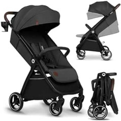 LIONELO INGRID Pushchair up to 22 kg from 6 Months to 4 Years Large 360° Swivel Wheels Full Suspension Foldable One-Handed Adjustable Backrest and Footrest Large XXL Hood