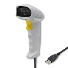 1d laser barcode reader | usb | white