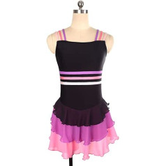YDHTIZ Lyrical Damen Erwachsene Eiskunstlauf Kleid Dame Sling Weste Rock Mädchen Gradient Gymnastik Activewear Wettkampf Training Athletic Weiblich