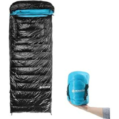NewDoar Ultralight Camping Sleeping Bag 800FP White Duck Down Ultra Compact Sleeping Bag 200 x 86 cm Spring Summer Outdoor Autumn Portable Waterproof for Backpacking, Hiking Tent