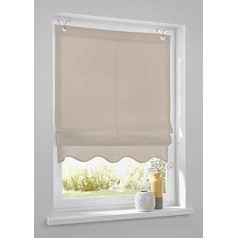 Kutti Olivia Roman Blind with Eyelets Grey / White / Natural / Lavender 45/60/80/100/120 x Height 140 cm