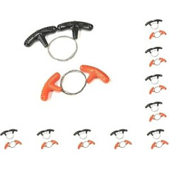 10 Satz von 2 Stück Manuelle Stahldrahtsäge Stahl Seil Kettensäge Verschleißfest Tragbar Anti-Rutsch Praktische Camping Sägen Kunststoffgriff für