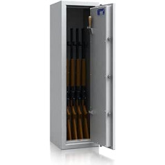 SafeHero Weapon Cabinet Class 0 EN 1143-1 Secureo Hawk 5 | Weapon Cabinet 0 for 5 Long Weapons | Long Weapon Cabinet with Electronic Lock | Approved Weapon Cabinet Long Guns + Ammunition