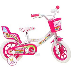 Denver Babies (Boys) 38 cm Unicorn Bike, White/Pink, 12 Inches